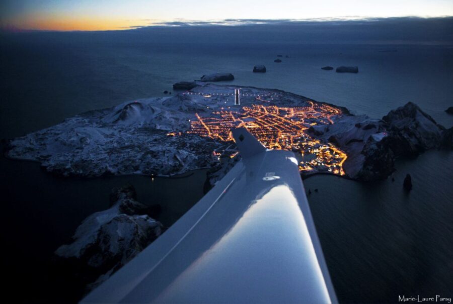 Vestmannaeyjar Airport at Sundown