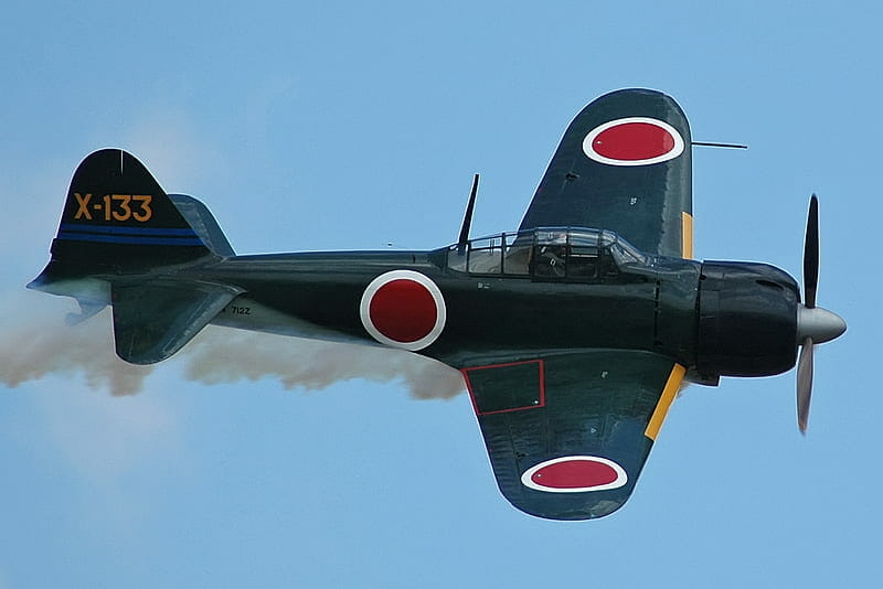 #2. Mitsubishi A6M “Zero” - The 9 Best Japanese Fighter Planes of WW2